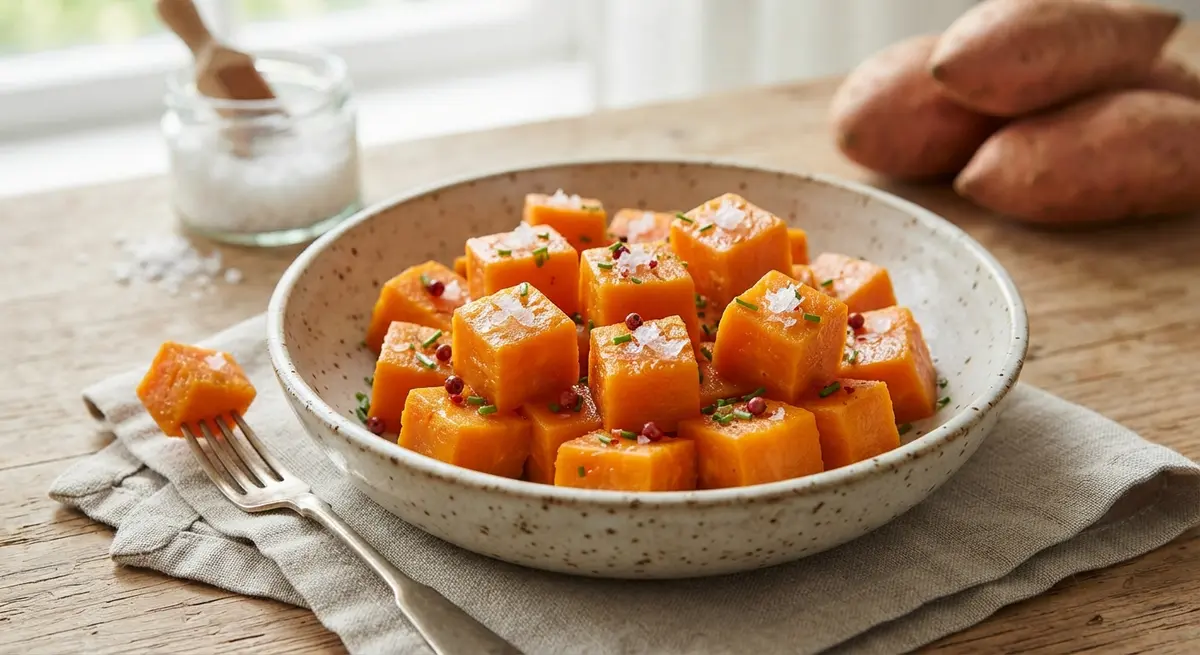 Steamed Sweet Potato Flaky Salt Bites